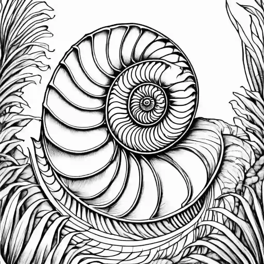 Nautilus coloring pages